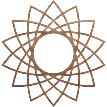 Ekena Millwork Eleanor Wood Fretwork Pierced Ceiling Medallion, Walnut, 34"OD x 13 1/8"ID x 3/8"T CMWP34X34X0375EAWA